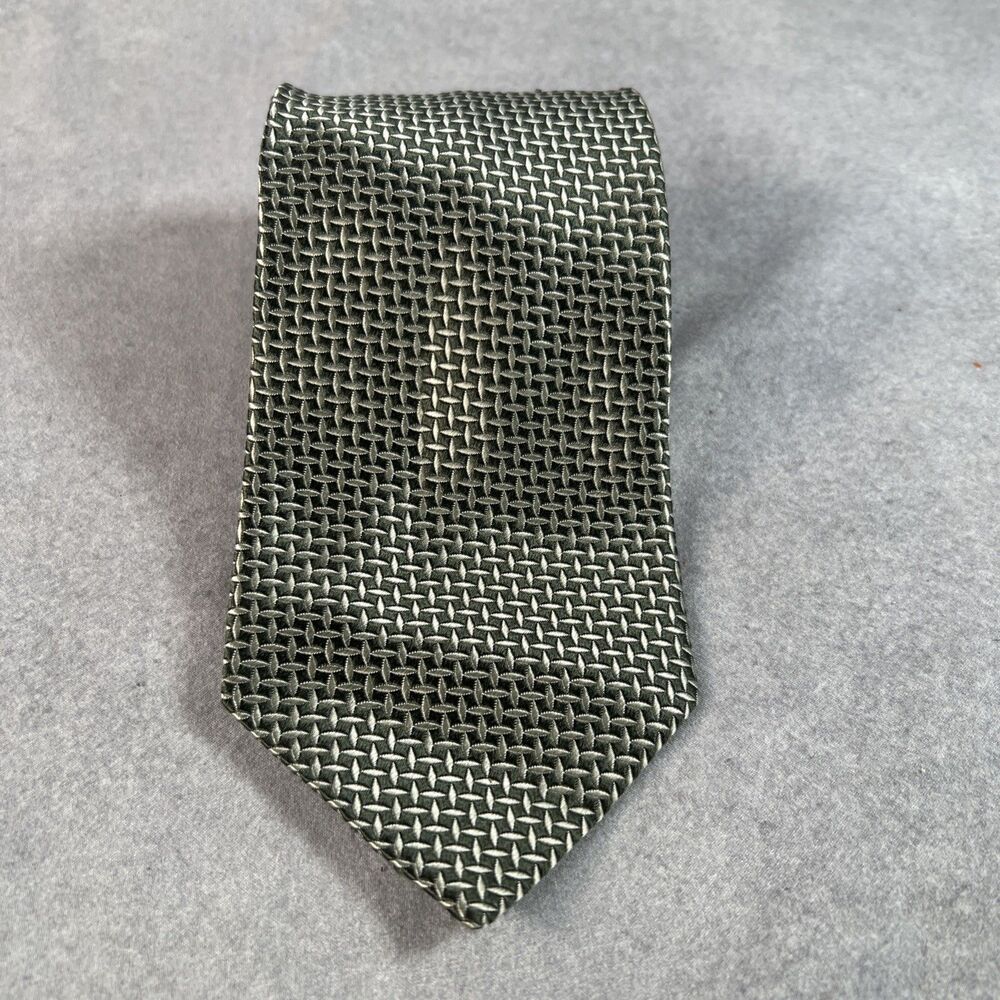 Dockers Men’s Necktie Green With Cross Stitch Pattern
